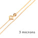 Forçat dünne Kette Halskette 1 x 0,8 mm vergoldet 3 Mikron 40 cm (1)