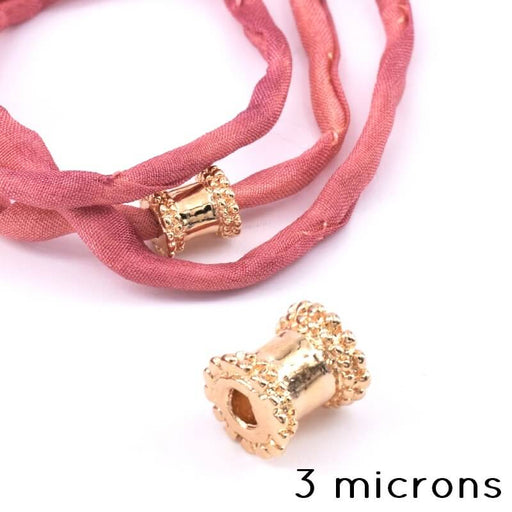Kaufen Sie Perlen in Deutschland Rohrperle Ethnisch Vergoldet 3 Mikron 6x5mm - Loch: 1.5mm (1)