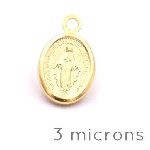 Kaufen Sie Perlen in Deutschland Anhänger Oval Jungfrau - 925 Silber Vergoldet 3 Mikron 8x6mm (1)