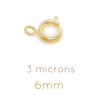 Kaufen Sie Perlen in Deutschland Federringverschlüsse Vergoldet 3 Mikron - 6mm (2)