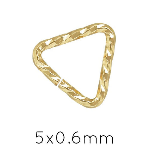Kaufen Sie Perlen in Deutschland Bügel für Anhänger Gold Filled Triangle Ribbed - 5x0,64mm (4)