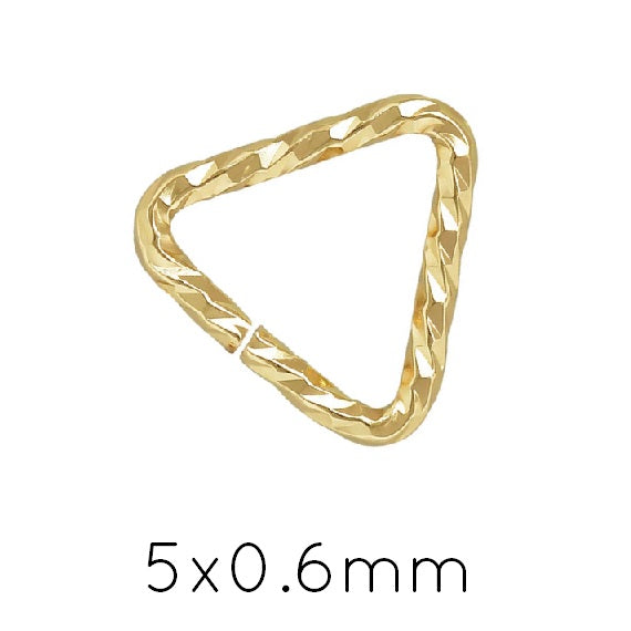 Bügel für Anhänger Gold Filled Triangle Ribbed - 5x0,64mm (4)