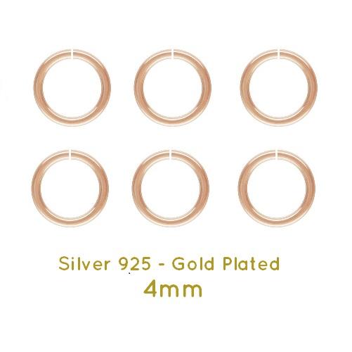 Kaufen Sie Perlen in Deutschland Ring Junction 925 Gold überzogen 1 Mikron - 4x0.7mm (5)