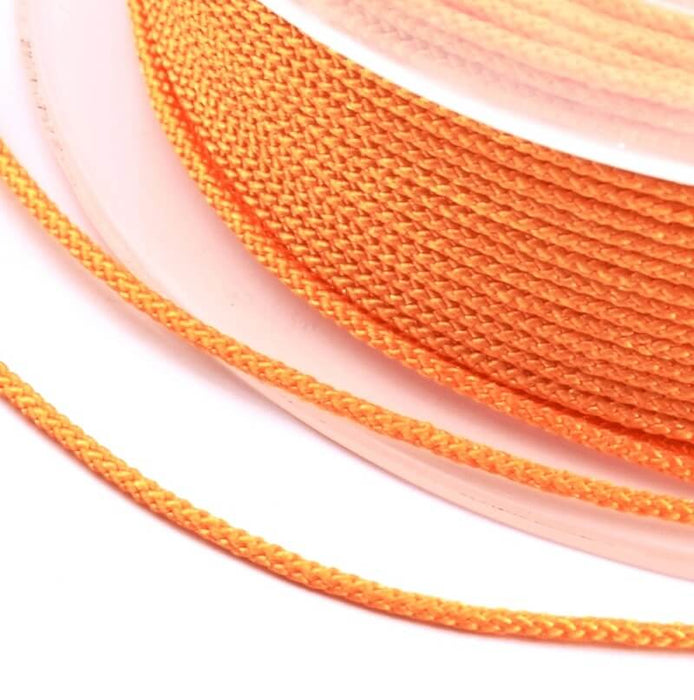 Geflochtenes seidiges Nylonband Apricot Orange 1 mm - 20 m Spule (1)