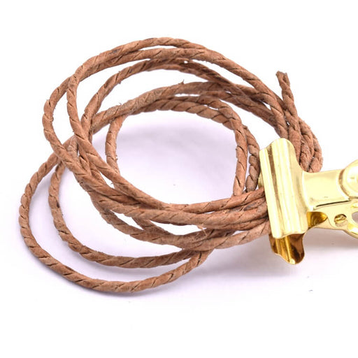 Lederband Handarbeit gedreht 2mm - naturbeige (85cm)Das cord variiert zwischen 2 und 2.5mm.