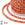 Perlengroßhändler in Deutschland Geflochtene Baumwollkordel rot und orange - Goldfaden , 2mm (Spule- 4m)