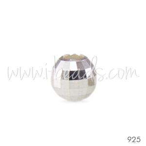 Sterling silber disco-kugel perle disco ball bead 4mm (4)