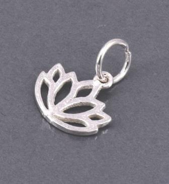 Charm-Anhänger Lotus Silber 925, 10x10mm (1)