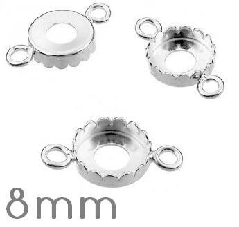 Kaufen Sie Perlen in Deutschland Rundglied für Cabochon 925 Silber 8mm (1)