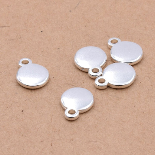Kaufen Sie Perlen in Deutschland Runder Charm-Anhänger Sterling Silber vergoldet - 10 Mikron - 8mm (3)