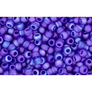 cc87f - Toho rocailles perlen 11/0 trans rainbow frosted dark sapphire (10g)