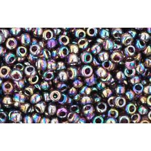 cc166c - Toho rocailles perlen 11/0 transparent rainbow amethyst (10g)