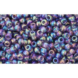 cc166d - Toho rocailles perlen 11/0 transparent rainbow sugar plum (10g)