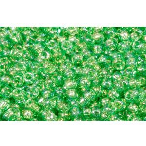 cc167 - Toho rocailles perlen 11/0 transparent rainbow peridot (10g)