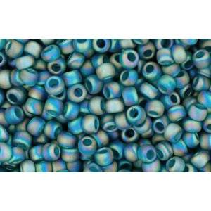 cc167bdf - Toho rocailles perlen 11/0 transparent rainbow frosted teal (10g)