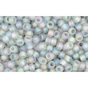 cc176af - Toho rocailles perlen 11/0 transparent rainbow frosted black diamond (10g)