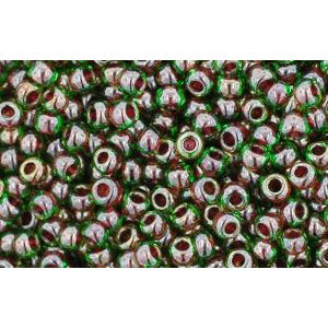 cc250 - Toho rocailles perlen 11/0 peridot/fuchsia lined (10g)