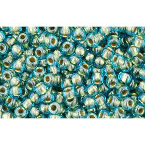 Kaufen Sie Perlen in Deutschland cc284 - Toho rocailles perlen 11/0 aqua/gold lined (10g)