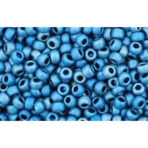 cc511f - Toho rocailles perlen 11/0 higher metallic frosted mediterranean blue (10g)