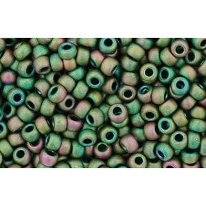 Kaufen Sie Perlen in Deutschland cc707 - Toho rocailles perlen 11/0 matt colour iris peridot (10g)