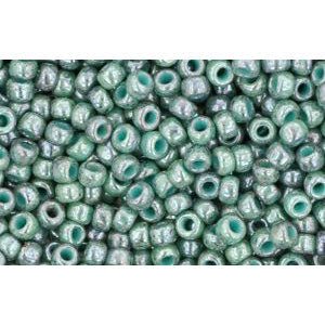 Kaufen Sie Perlen in Deutschland cc1207 - Toho rocailles perlen 11/0 marbled opaque turquoise/blue (10g)