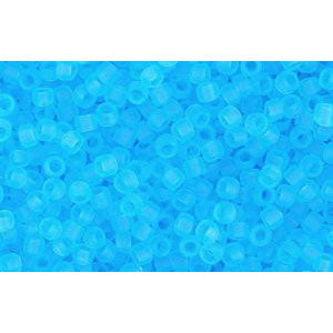 cc3f - Toho rocailles perlen 15/0 transparent frosted aquamarine (5g)