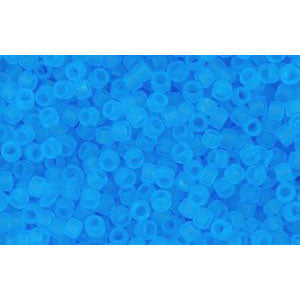 cc3bf - Toho rocailles perlen 15/0 transparent frosted medium aquamarine (5g)