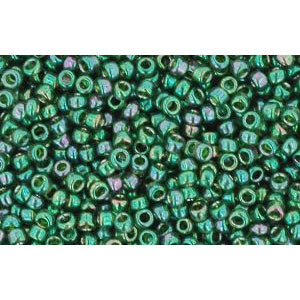 cc322 - Toho rocailles perlen 15/0 gold lustered emerald (5g)