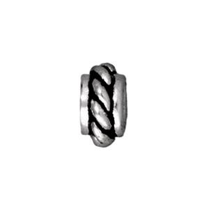 Trennperle twist antik versilbert 6mm (4)