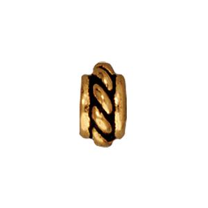 Trennperle twist antik vergoldet 6mm (4)