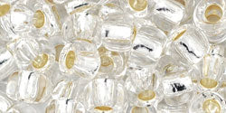 Kaufen Sie Perlen in Deutschland cc21 - Toho rocailles perlen 3/0 silver lined crystal (10g)