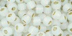Kaufen Sie Perlen in Deutschland cc2100 - Toho rocailles perlen 6/0 silver-lined milky white (10g)