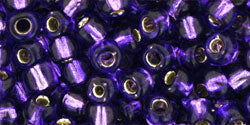 cc2224 - toho rocailles perlen 6/0 silver lined purple (10g)