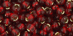 cc25d - Toho rocailles perlen 6/0 silver lined garnet (10g)