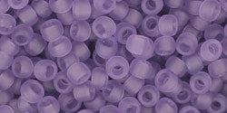 cc19f - toho rocailles perlen 8/0 transparent frosted sugar plum (10g)