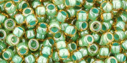 cc380 - Toho rocailles perlen 8/0 topaz/mint julep lined (10g)