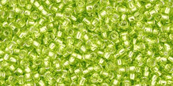 cc24 - Toho rocailles perlen 15/0 silver lined lime green (5g)