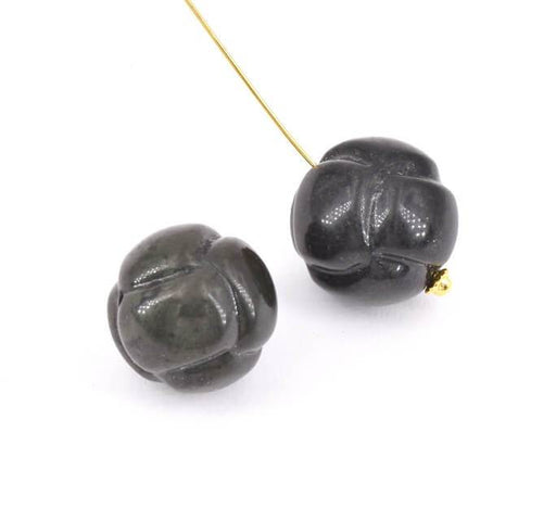 Kaufen Sie Perlen in Deutschland Perle geschnitzter Knoten Obsidian 19mm (1)