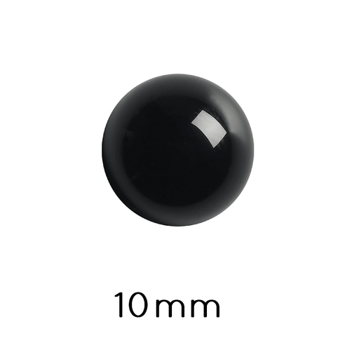 Kaufen Sie Perlen in Deutschland Runder Cabochon aus schwarzem Achat, 10 mm (1)