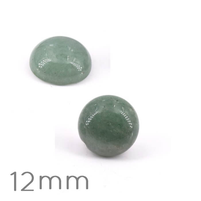 Cabochon Runder natürlicher grüner Aventurin 12mm (1)