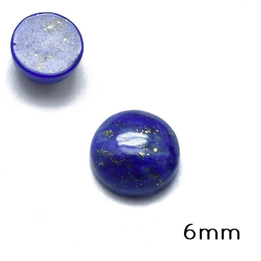 Kaufen Sie Perlen in Deutschland Runder Cabochon Natur Lapislazuli 6mm (1)