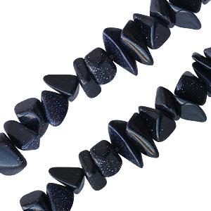 Kaufen Sie Perlen in Deutschland Blauer goldstone chips 6mm (1)