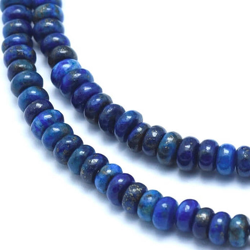 Kaufen Sie Perlen in Deutschland Rondelle perlen Donuts Lapis Lazuli 4x2,5mm, loch: 1mm (1 strang 40cm)