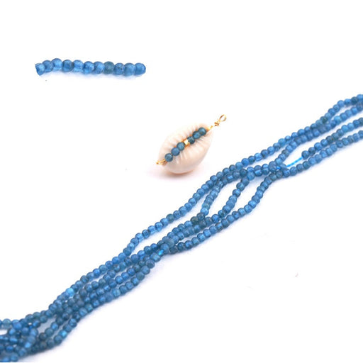 Kaufen Sie Perlen in Deutschland Runde Perlen Apatit 2 mm - Loch: 0.5 mm (1 Strang - 38 cm)