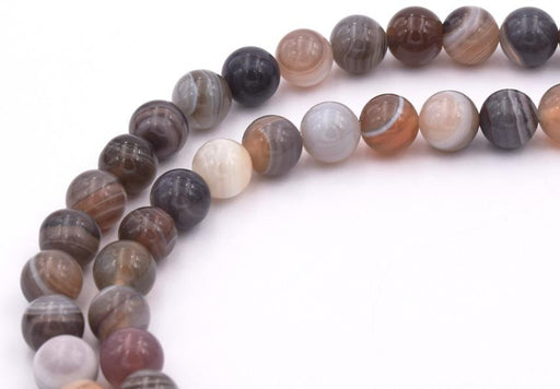 Kaufen Sie Perlen in Deutschland Achat Afrikanischer runde Perlen 8mm -Loch: 1mm - 39cm (1 Strang)