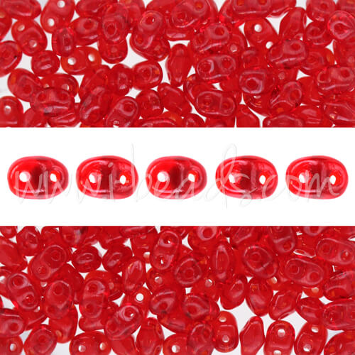 MiniDuo Perlen 2.5x4mm luster siam ruby (10g)