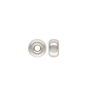 Heishi Rondelle Perlen aus 925er Sterlingsilber 4,2 mm Loch: 1,2 mm (5)