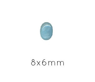 Kaufen Sie Perlen in Deutschland Ovaler Amazonit Cabochon 8x6mm (1)
