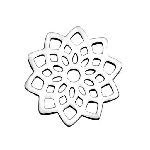 16mm Edelstahl Blume Ausschnitt Connector Charm-Anhänger Ethnisch (1)