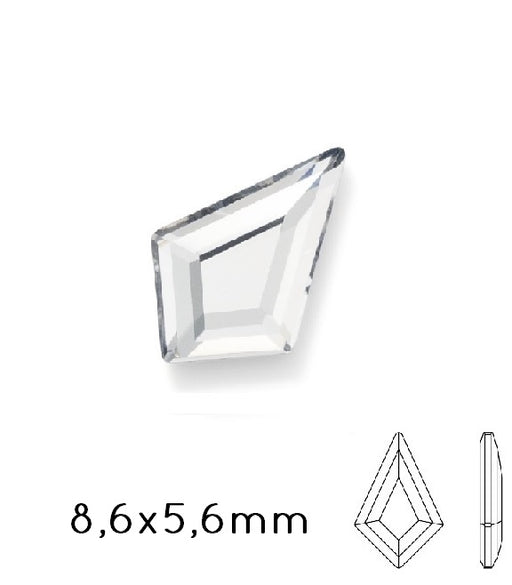 Kaufen Sie Perlen in Deutschland 2771  Swarovski flat back KITE  rhinestones crystal  8.6x5.6mm (5)